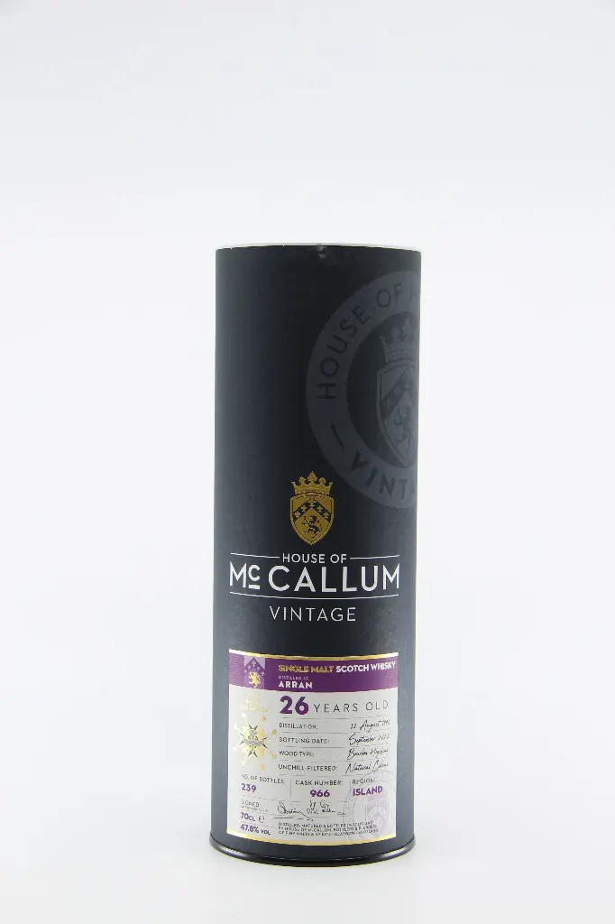 0000 Whisky Mac Callum "Arran" 26 y - Ecosse