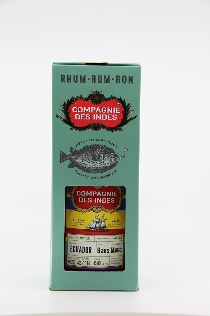 2013 Rhum Ecuador 8Y Manabi - Cie des Indes 