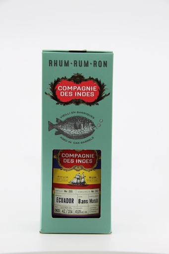 [CIEDESINDESEM8Y] 2013 Rhum Ecuador 8Y Manabi - Cie des Indes 